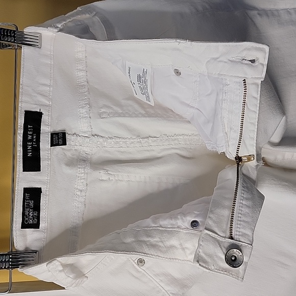 White Skinny Leg Jean Nine West Size 10 - Picture 6 of 6